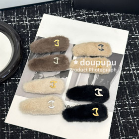 Chanel plush versatile side bangs hair clip-6246