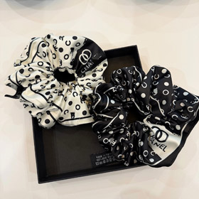 Chanel Retro Everyday Letter Satin Hair Tie-6280