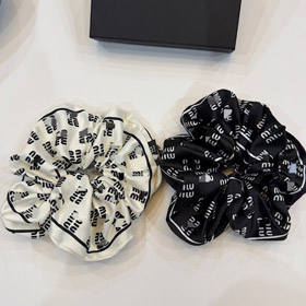Miu Miu satin M-shaped scrunchie-6282