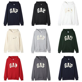 GAP New Casual Loose-fitting Pure Cotton Hooded Sweatshirt-6291