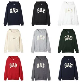 GAP New Casual Loose-fitting Pure Cotton Hooded Sweatshirt-6291