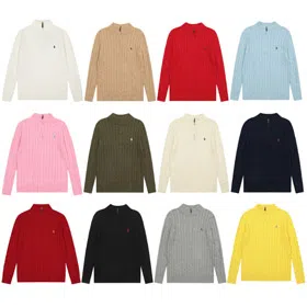 Polo Ralph Lauren half-zip turtleneck cable knit sweater-6299