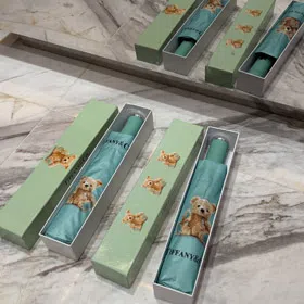 Tiffany & Co. Teddy Bear Print Folding Umbrella-6506