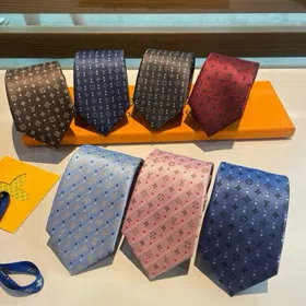 Louis Vuitton LV Monogram Jacquard Silk Business Tie-6565