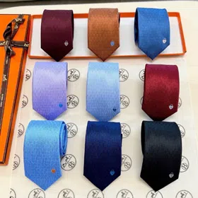 Hermès Lock Jacquard Silk Business Tie-6580