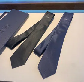 Christian Dior Classic Letter-Embroidered Silk Tie-6582