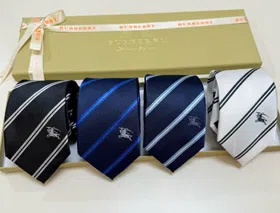 Burberry Classic Striped Knight Emblem Silk Tie-6588