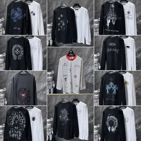 New Chrome Hearts Heavy-Embroidered Long-Sleeve T-Shirt-6603