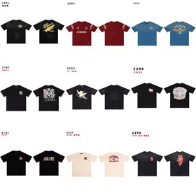 AMIRI Washed & Distressed Pure Cotton Casual Crewneck Short-Sleeve T-Shirt-6608