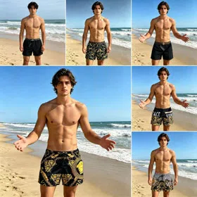 Versace New Resort Boxer Swim Trunks-6611