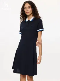 HAZZYS Contrast Collar Polo Dress-6653