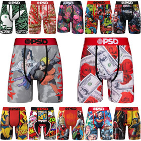 PSD Athletic Shorts Hit Cartoon/Anime Style Boxer Briefs-6690