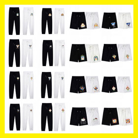 Casablanca Printed Casual Athletic Shorts + Cuffed-Hem Pants-6713