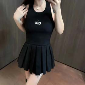 ALO 2025 Spring and Summer Letter Classic Elastic Cotton Covering Side Breast Suspenders Inner Wear Fitness Yoga Breathable Women's Sports Vest-2577